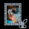 Silver Papillon with Lt Sapphire Crystals 5" x 7" Frame