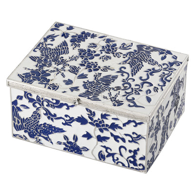 Blue & White Imperial Phoenix Box - OLIVIA RIEGEL®